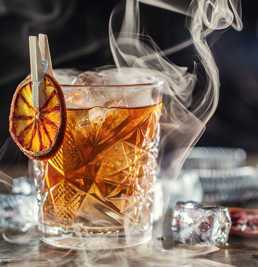 Smoked cocktail from website speed project with Spirits with Smoke