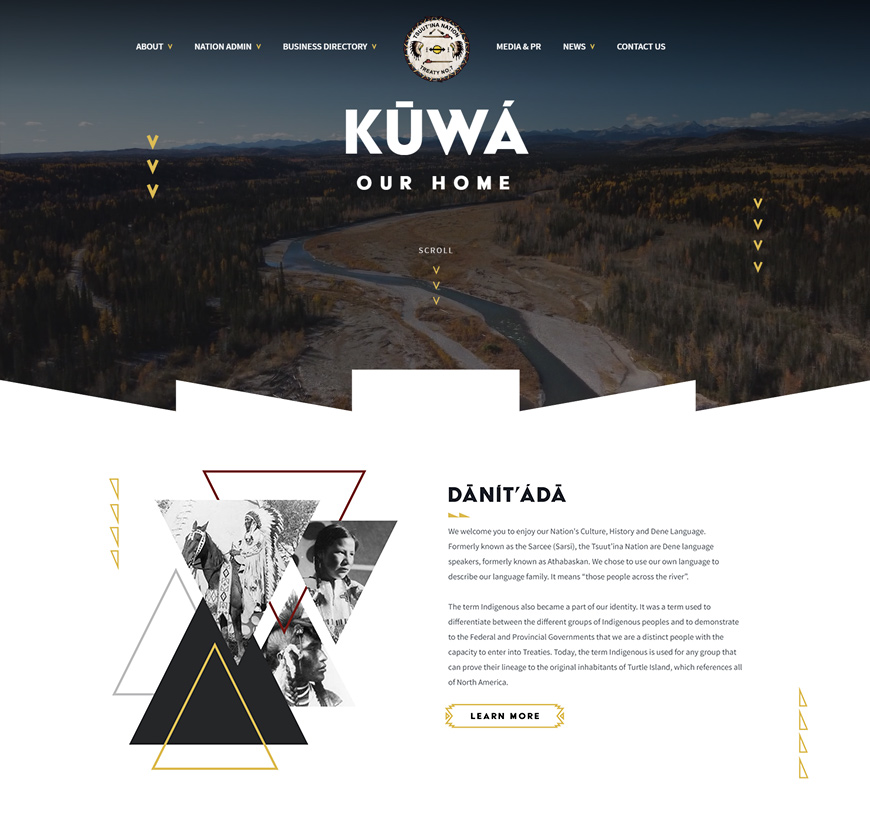 Tsuut’ina Website Homepage