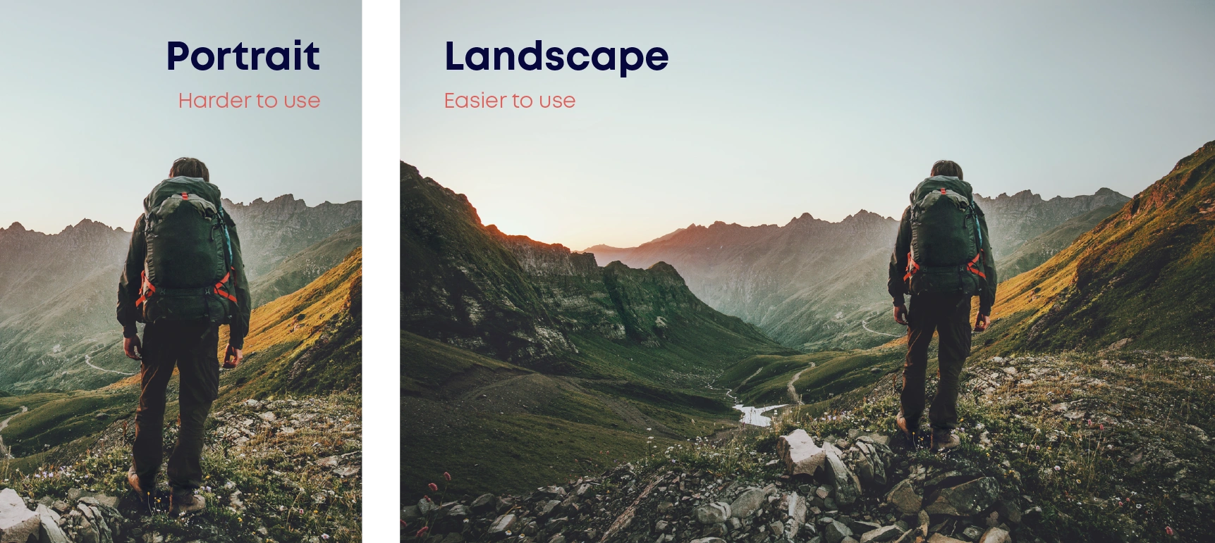 Photography guidance - portrait vs landscape