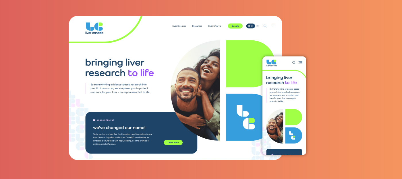 website example of responsive design showing the desktop and mobile versions of a website