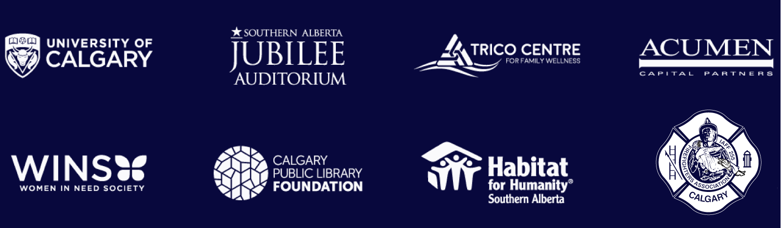 list of past Calgary web design clients including: list of past Calgary web development clients including: U of C, Calgary Library, Trico Centre, Acumen, Wins, and Calgary Firefighters